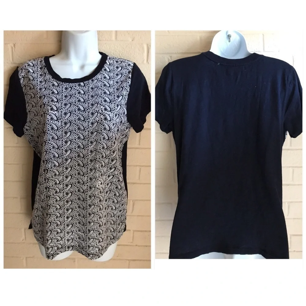 J.crew Paisley Lace Front Top Medium